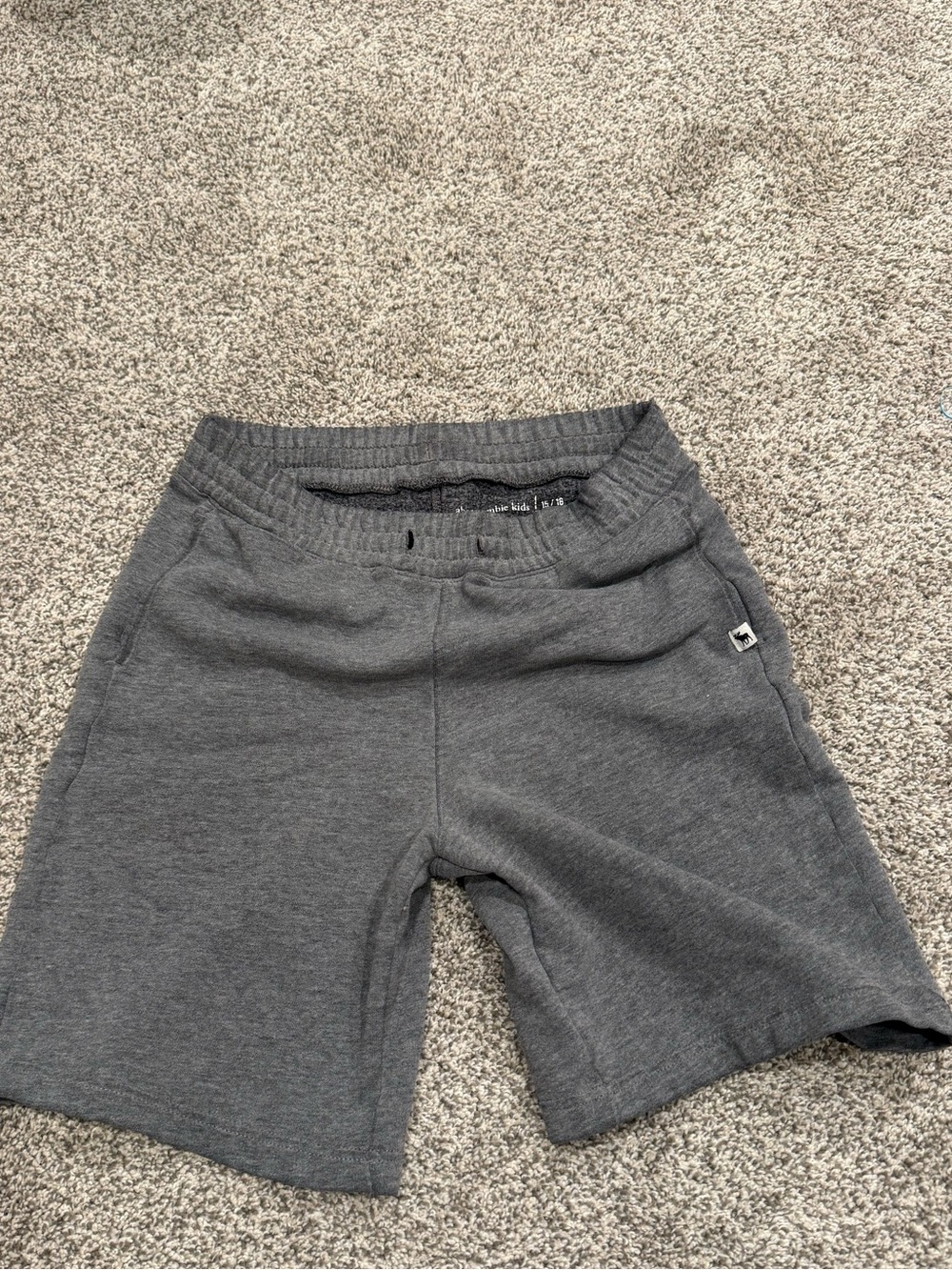 abercrombie kids Charcoal Gray Knit Pull-On Shorts